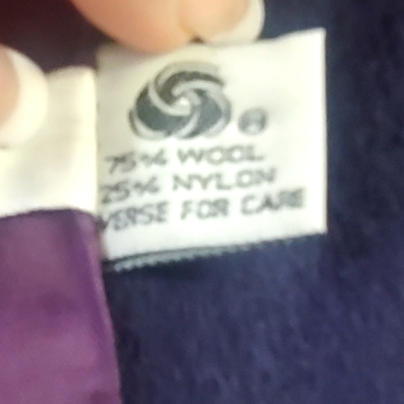 Adolfo Classics Full Length Wool Double Breasted Purple Coat Size 10 - Picture 11 of 15